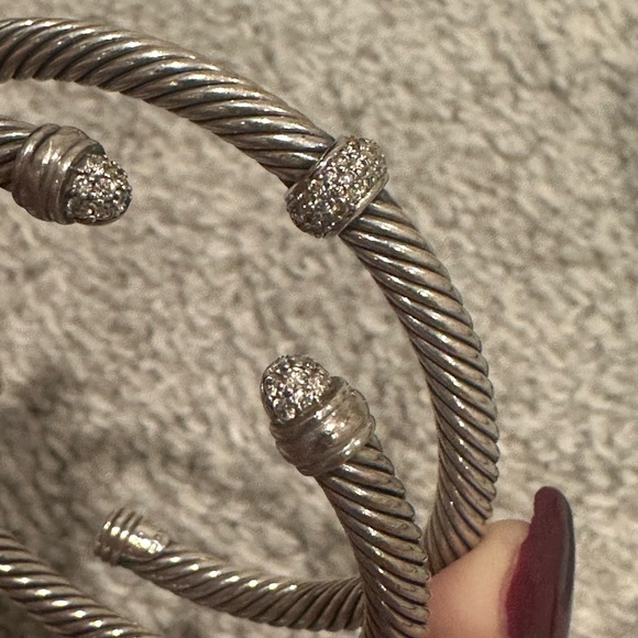 TWO Silver Twisted Cable Bracelets - Picture 3 of 13